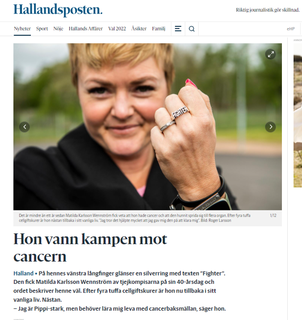 Matilda i Hallandsposten Foto: Roger Larsson text Yvonne Persson