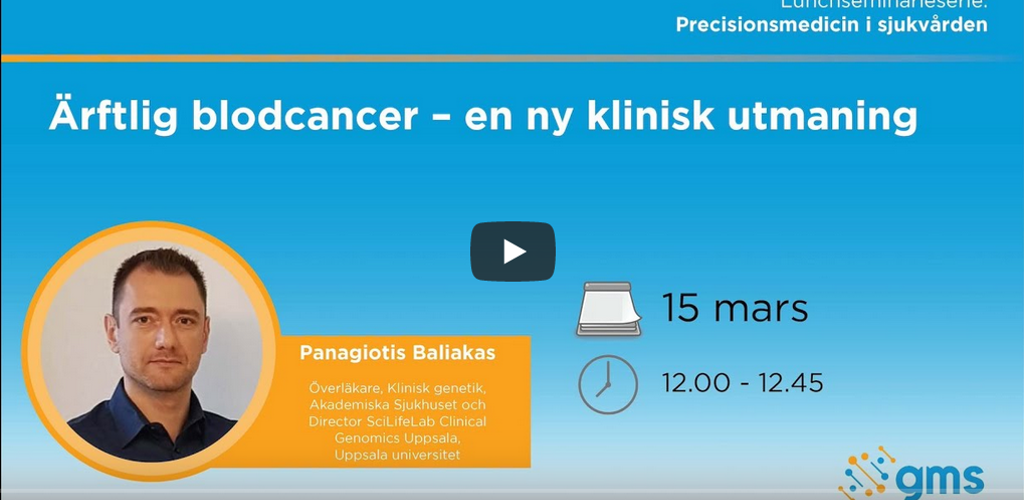 Startbild Föreläsning Om Ärftlig Blodcancer 2024 Panagiotis Baliakas